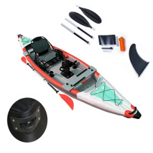 Wholesale Drop stitch Inflatable Kayak 1 Person kayak Inflatable Rowing Boats fishing kayak with pedal